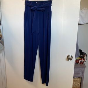Dark blue high waisted dress pants